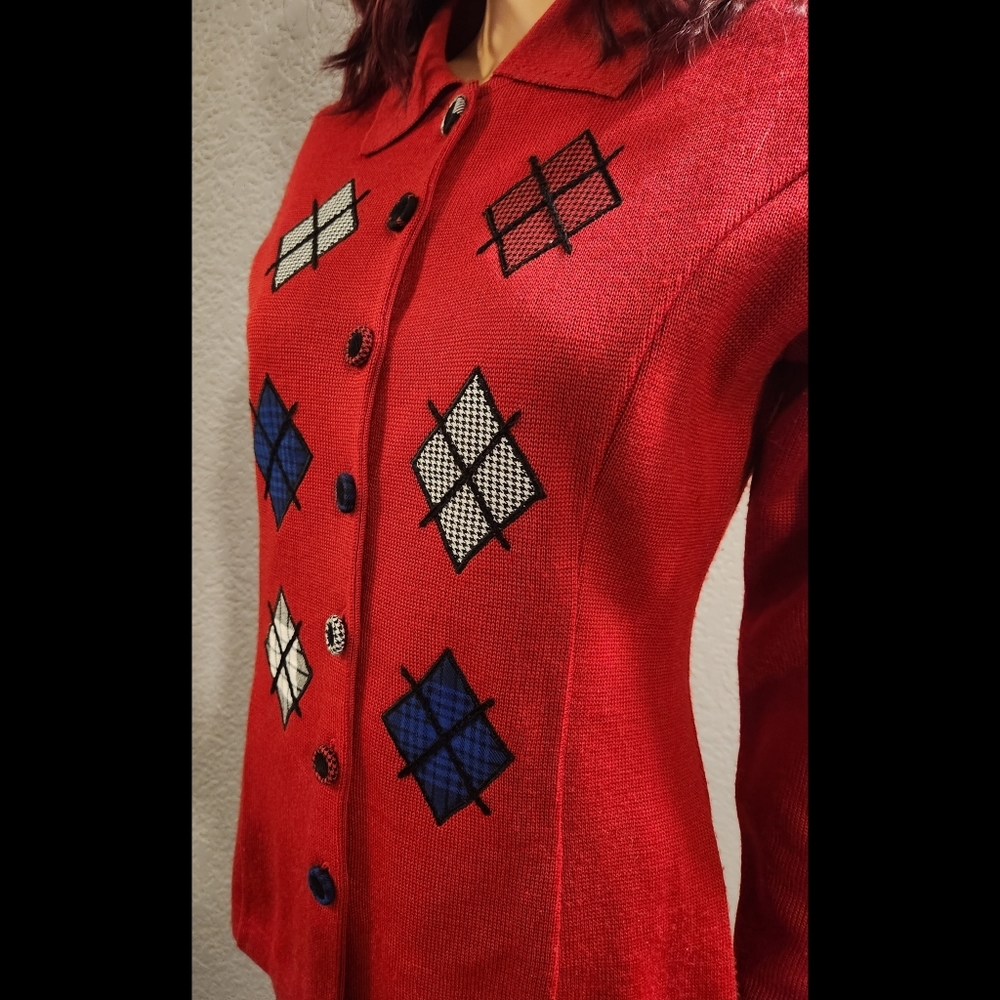 Unique Vtg Patchwork Sweater - image 6